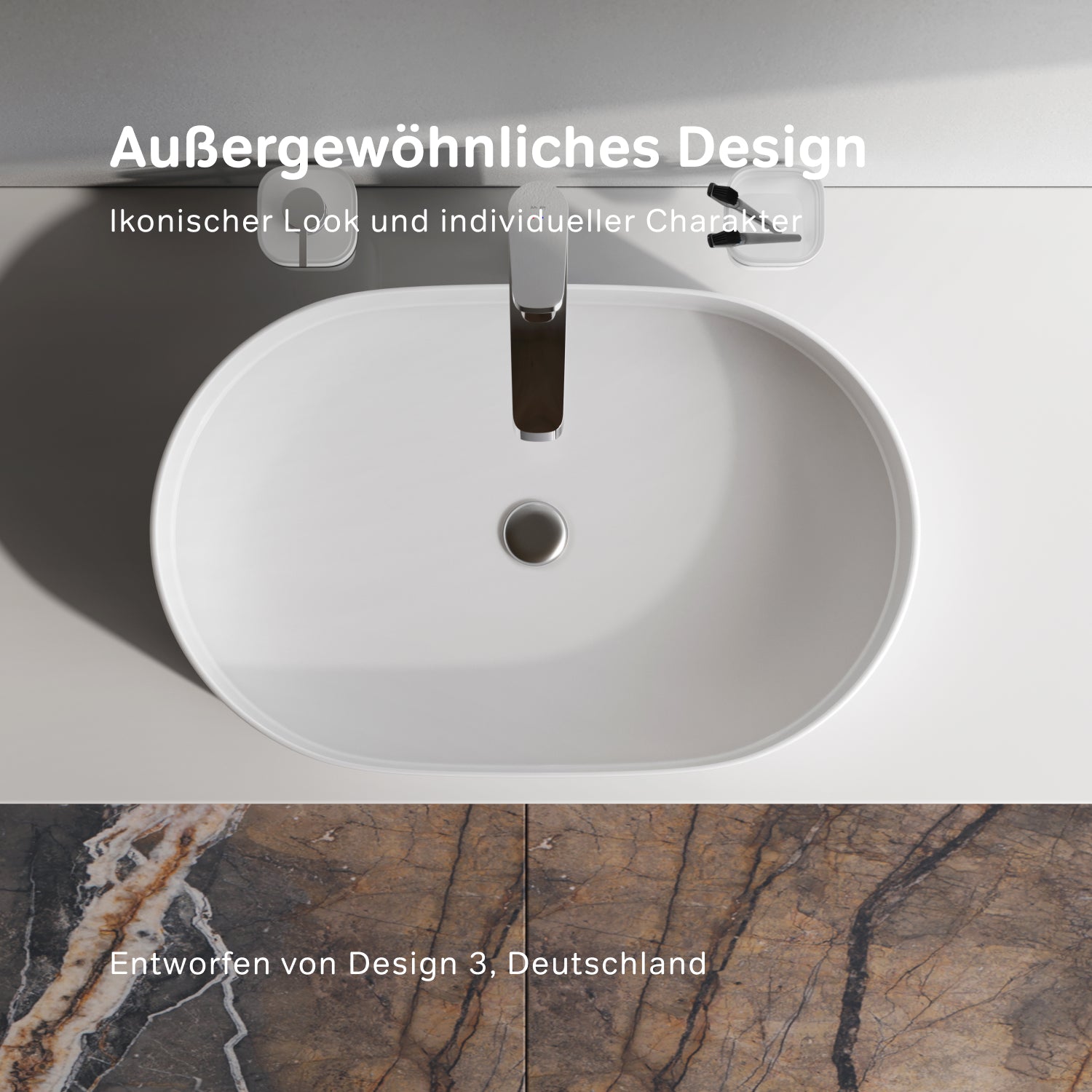 MFAWCC20500WG Aufsatzwaschbecken 51 cm Func