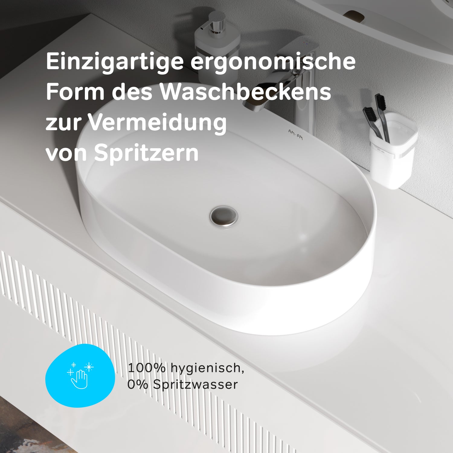 MFAWCC20500WG Aufsatzwaschbecken 51 cm Func