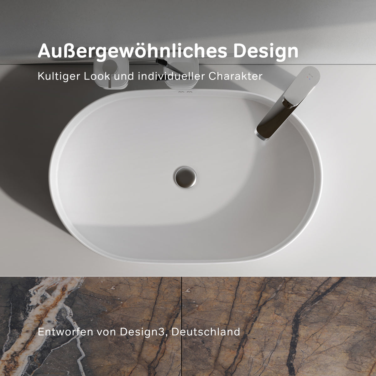 Aufsatzwaschbecken Func 61 cm – MFAWCC20610WG
