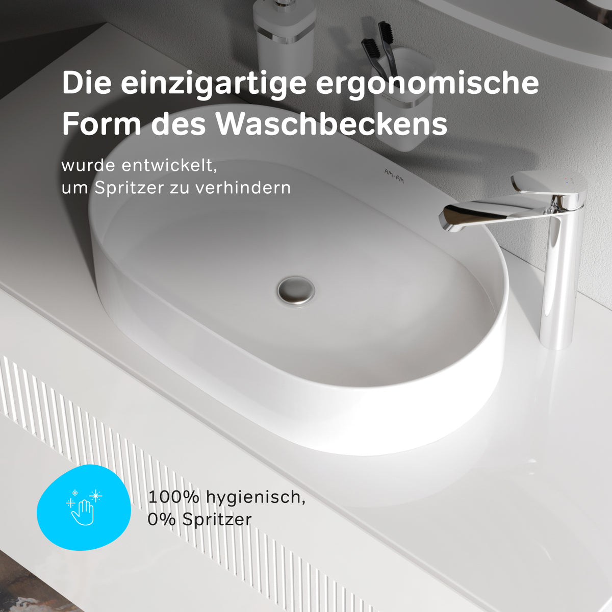 Aufsatzwaschbecken Func 61 cm – MFAWCC20610WG