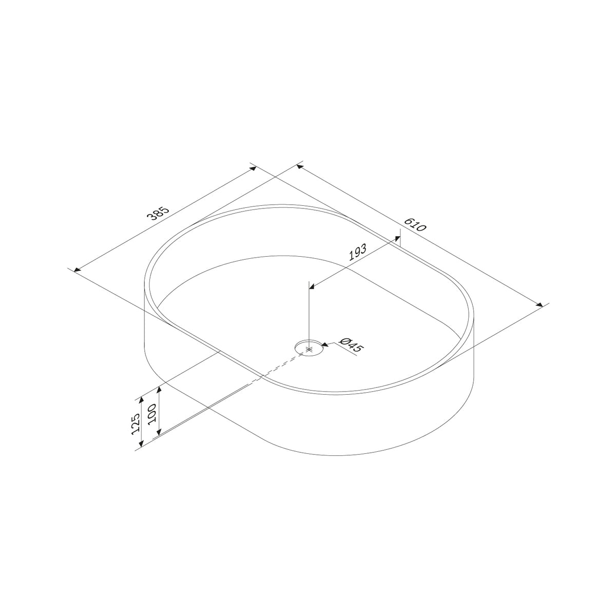 Aufsatzwaschbecken Func 61 cm – MFAWCC20610WG