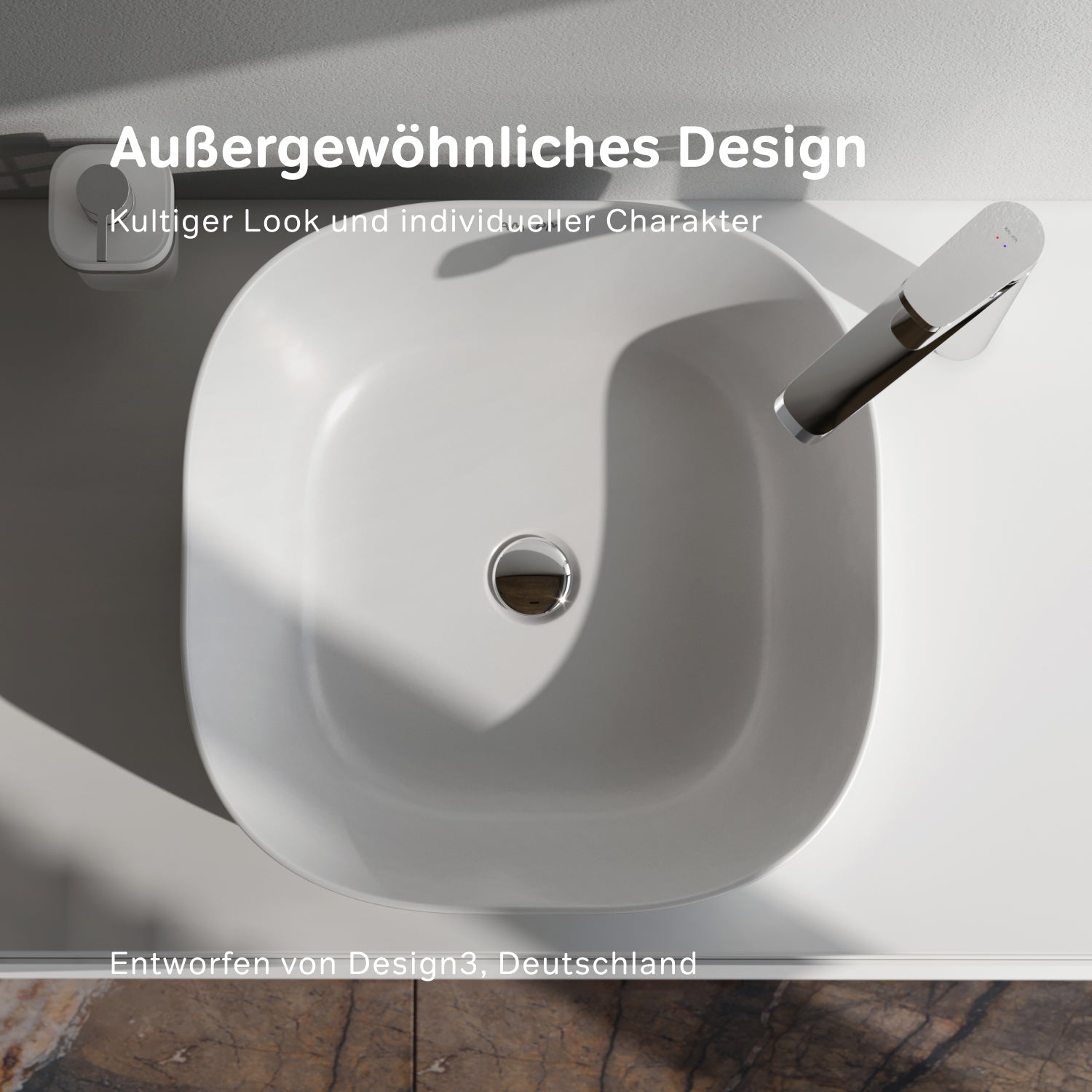 MFAWCC30430WG Aufsatzwaschbecken 43 cm Func