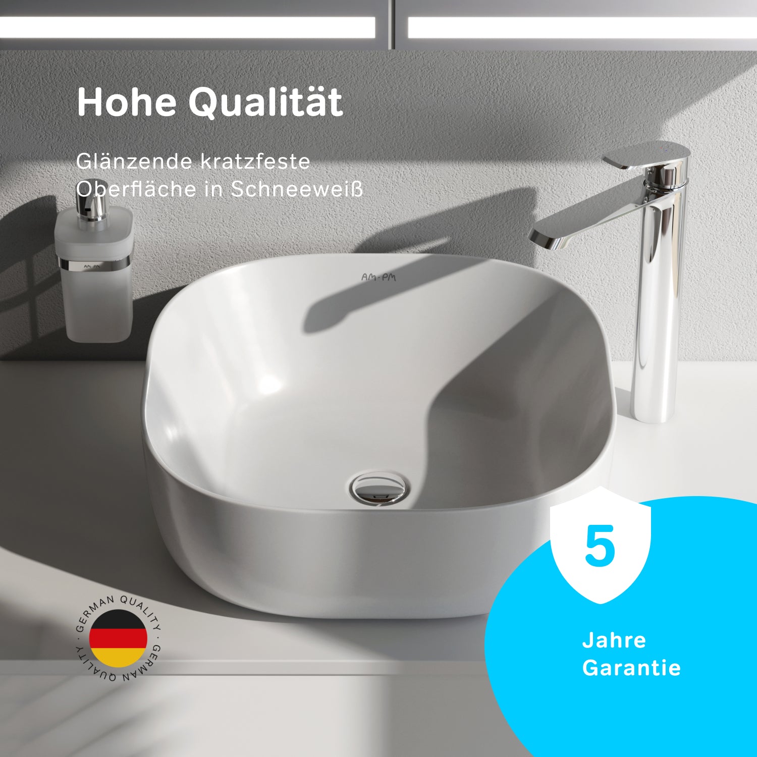 MFAWCC30430WG Aufsatzwaschbecken 43 cm Func