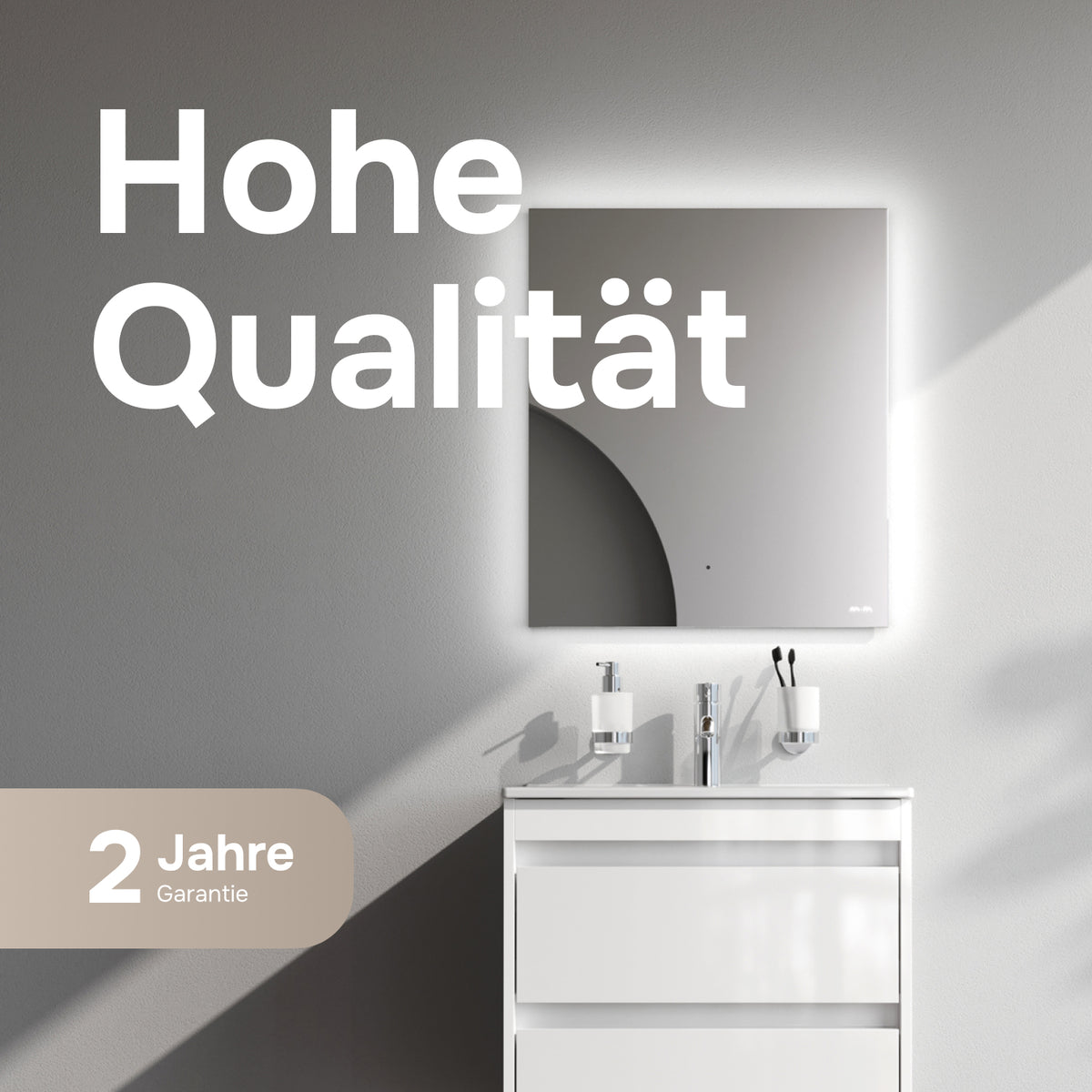 Meuble vasque avec lavabo, 60 cm, livré à plat, 2 tiroirs, blanc brillant–MPAX0602WG-C0602WG