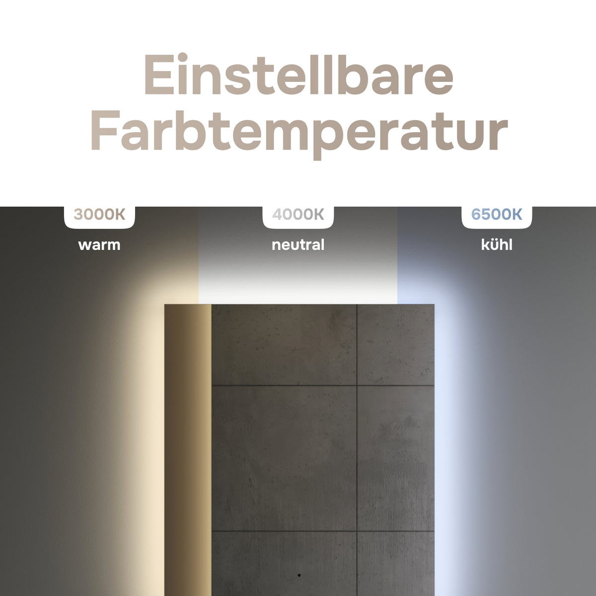 Miroir de salle de bain LED Hit 60 cm, intensité réglable, sans contact, antibuée–MTAMOX10601S