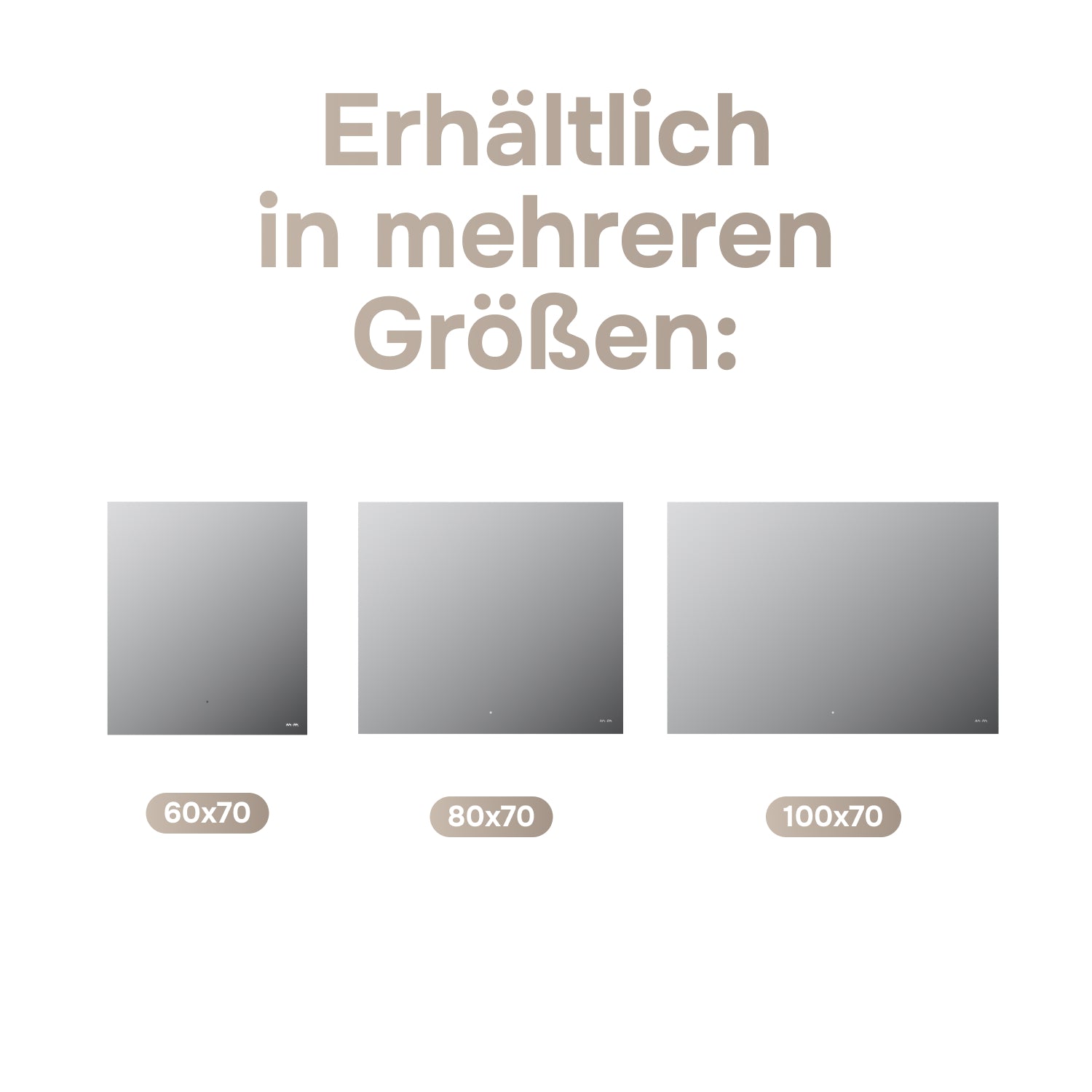 MTAMOX10801S Miroir LED 80 cm Hit-à intensité variable, sans contact, antibuée