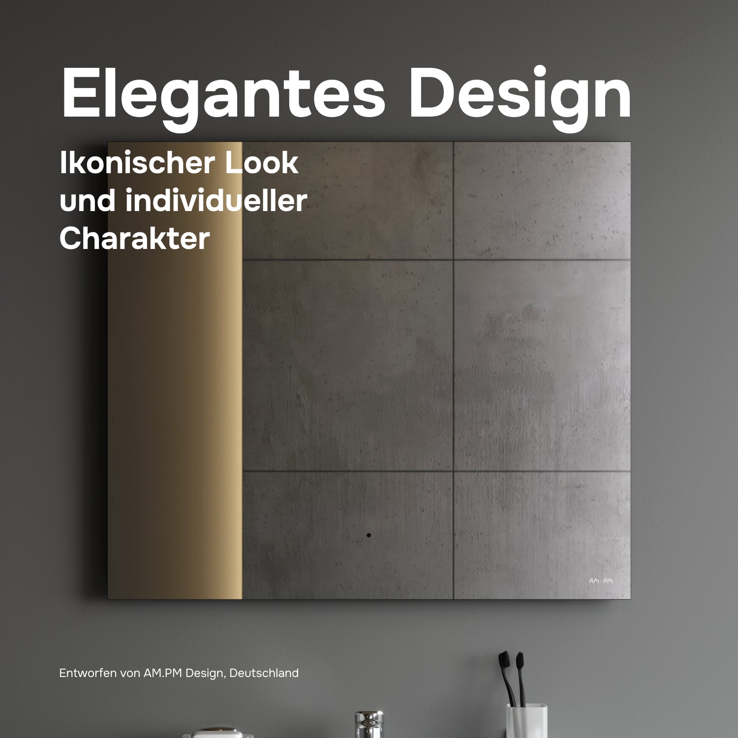 MTAMOX10801S Miroir LED 80 cm Hit-à intensité variable, sans contact, antibuée