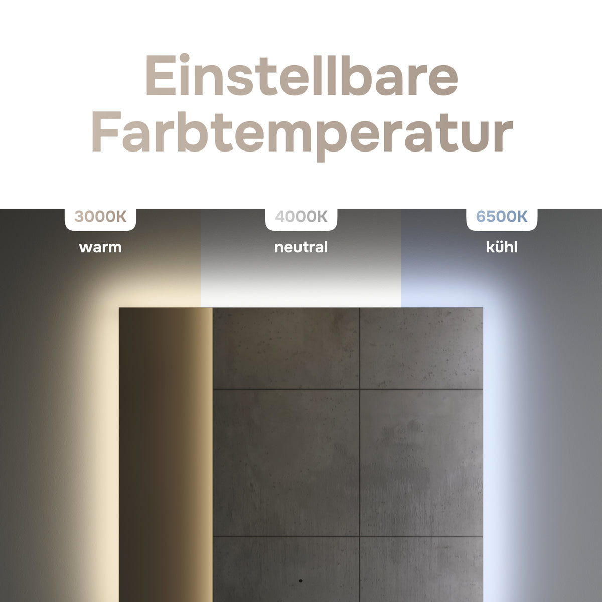 Miroir de salle de bain LED Hit 80 cm, intensité réglable, sans contact, antibuée–MTAMOX10801S