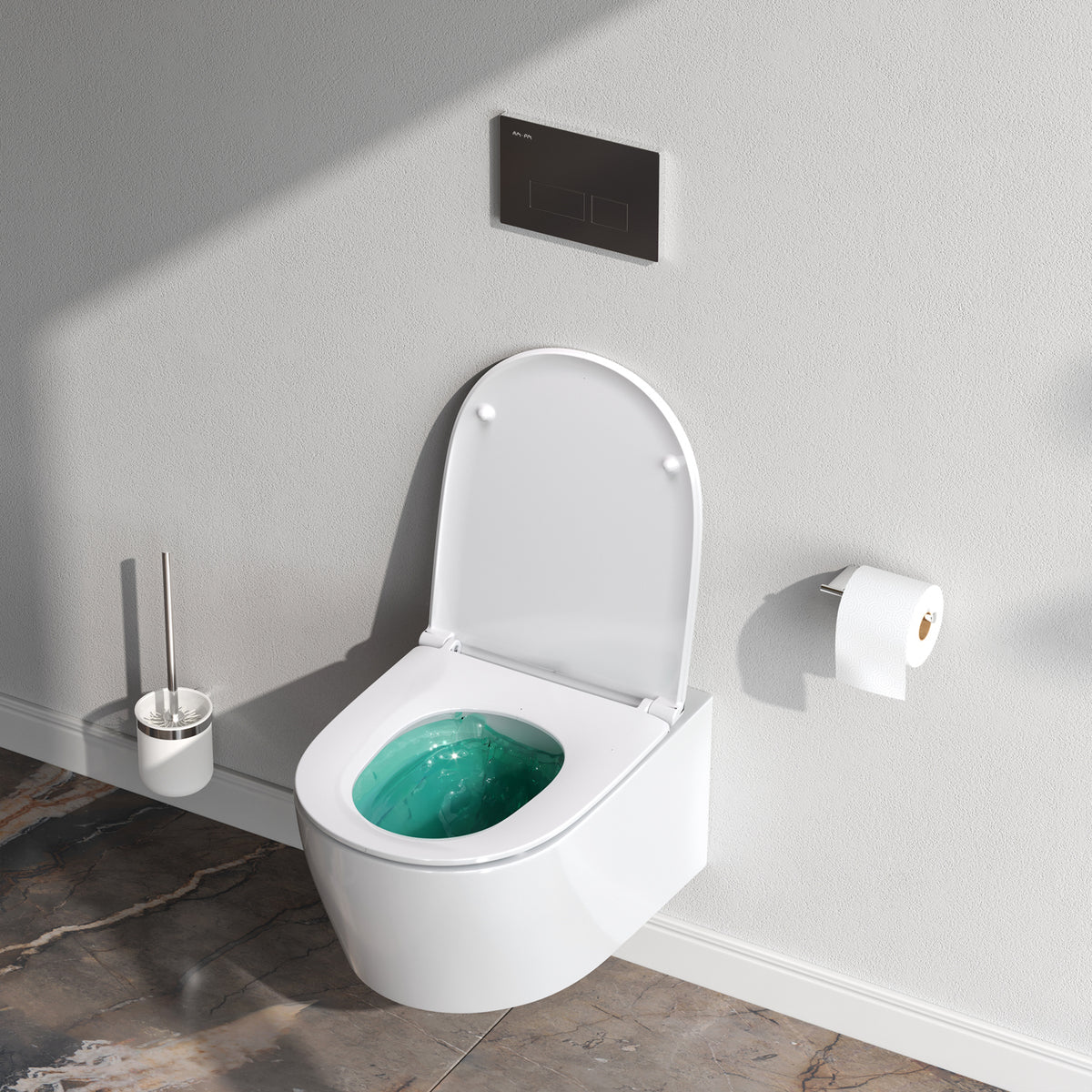 Ensemble de toilette complet X-Joy S avec élément mural et plaque d'actionnement chromée–IIS90251. XB1700